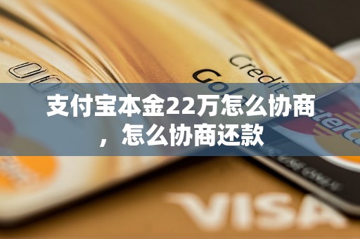 支付宝本金22万怎么协商，怎么协商还款