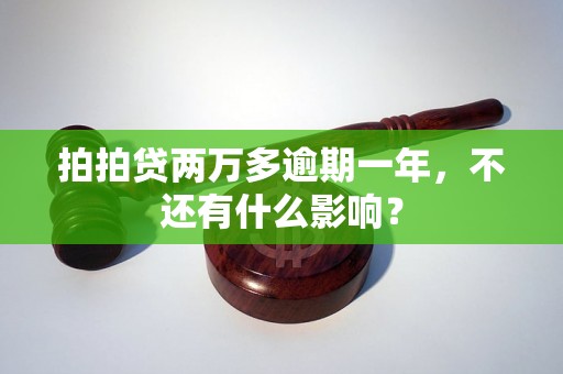 拍拍贷两万多逾期一年，不还有什么影响？