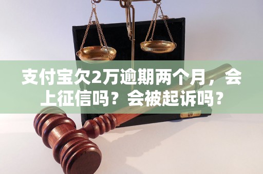 支付宝欠2万逾期两个月，会上征信吗？会被起诉吗？