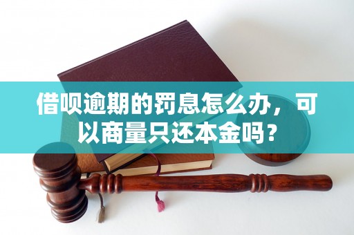 借呗逾期的罚息怎么办，可以商量只还本金吗？