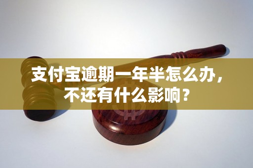 支付宝逾期一年半怎么办，不还有什么影响？