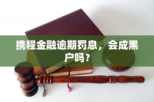 携程金融逾期罚息，会成黑户吗？