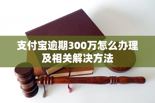 支付宝逾期300万怎么办理及相关解决方法