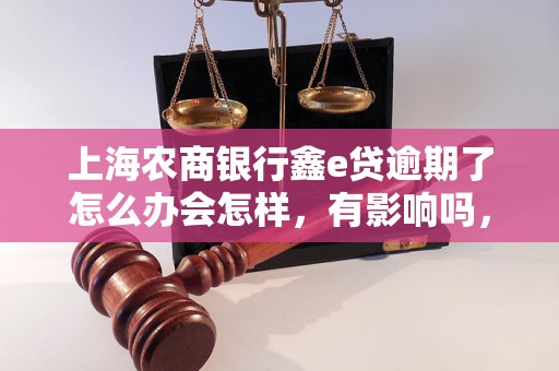 上海农商银行鑫e贷逾期了怎么办会怎样，有影响吗，会催收吗？