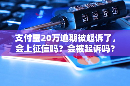 支付宝20万逾期被起诉了，会上征信吗？会被起诉吗？