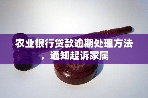 农业银行贷款逾期处理方法，通知起诉家属