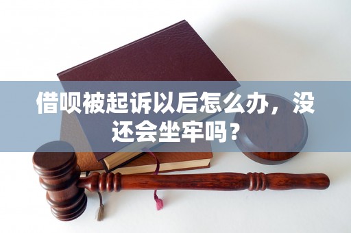 借呗被起诉以后怎么办，没还会坐牢吗？