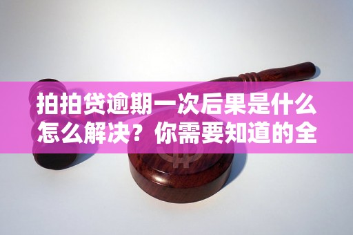 拍拍贷逾期一次后果是什么怎么解决？你需要知道的全部解决方法