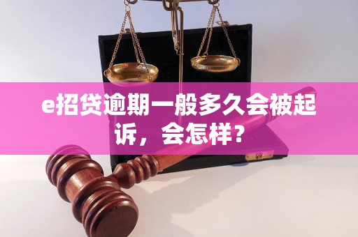 e招贷逾期一般多久会被起诉，会怎样？