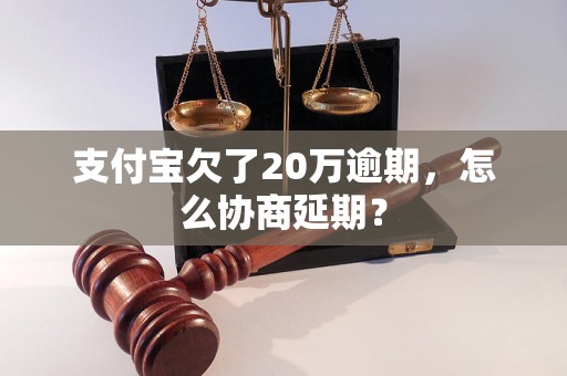 支付宝欠了20万逾期，怎么协商延期？