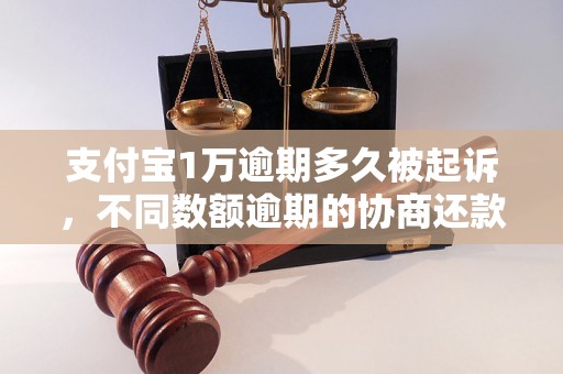 支付宝1万逾期多久被起诉，不同数额逾期的协商还款经验分享