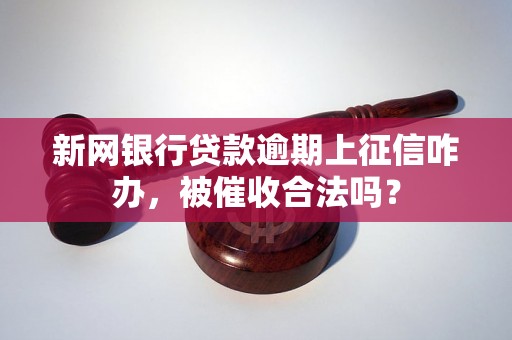 新网银行贷款逾期上征信咋办，被催收合法吗？