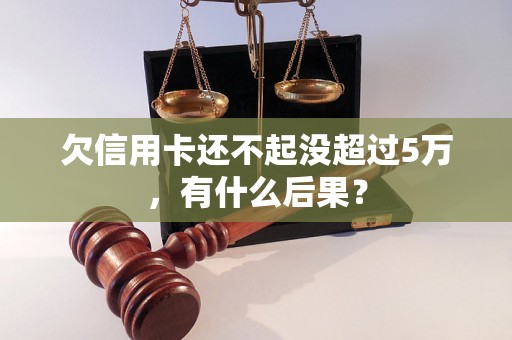 欠信用卡还不起没超过5万，有什么后果？