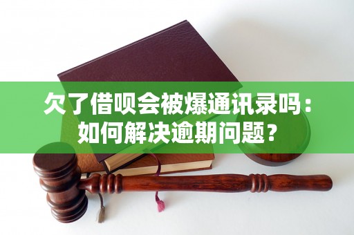 欠了借呗会被爆通讯录吗：如何解决逾期问题？