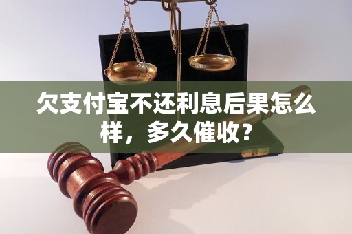 欠支付宝不还利息后果怎么样，多久催收？