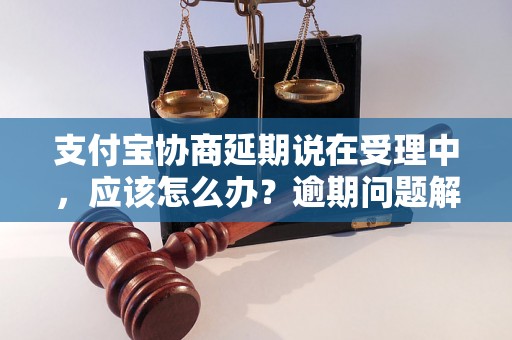 支付宝协商延期说在受理中，应该怎么办？逾期问题解决办法