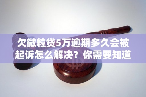 欠微粒贷5万逾期多久会被起诉怎么解决？你需要知道的全部解决方法