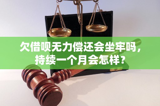 欠借呗无力偿还会坐牢吗，持续一个月会怎样？