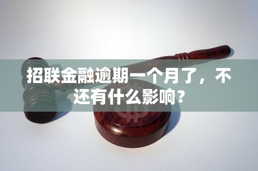 招联金融逾期一个月了，不还有什么影响？