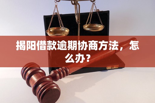 揭阳借款逾期协商方法，怎么办？