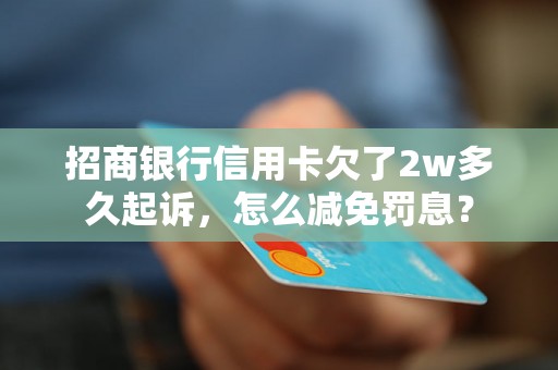 招商银行信用卡欠了2w多久起诉，怎么减免罚息？