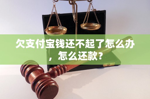 欠支付宝钱还不起了怎么办，怎么还款？