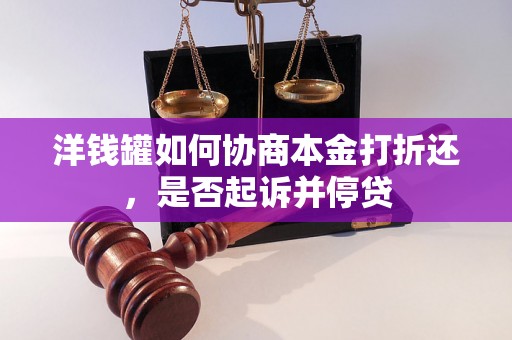 洋钱罐如何协商本金打折还，是否起诉并停贷