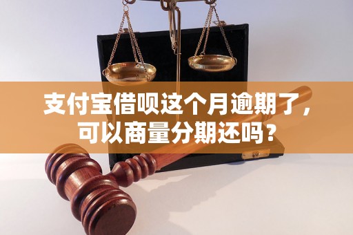 支付宝借呗这个月逾期了，可以商量分期还吗？