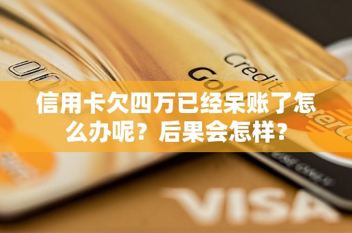 信用卡欠四万已经呆账了怎么办呢？后果会怎样？