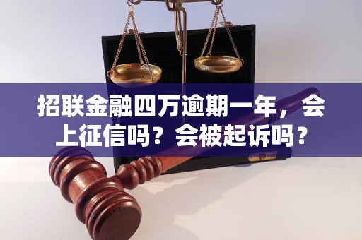 招联金融四万逾期一年，会上征信吗？会被起诉吗？