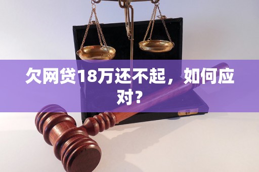 欠网贷18万还不起，如何应对？