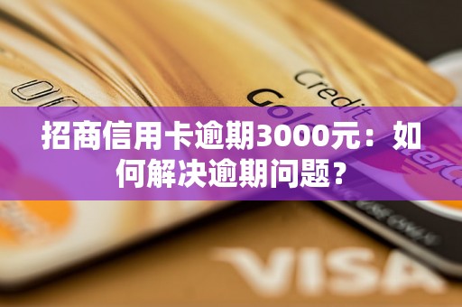 招商信用卡逾期3000元：如何解决逾期问题？