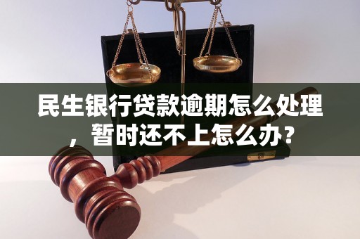 民生银行贷款逾期怎么处理，暂时还不上怎么办？