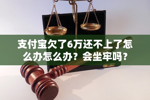 支付宝欠了6万还不上了怎么办怎么办？会坐牢吗？