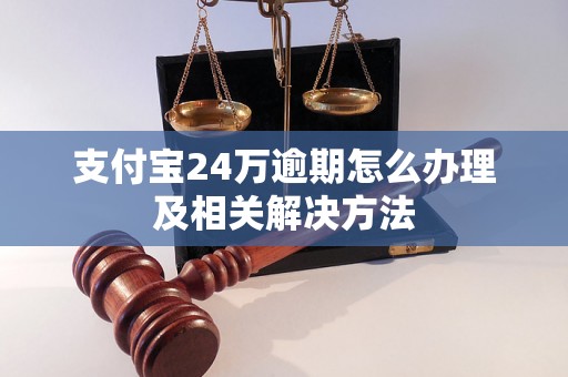 支付宝24万逾期怎么办理及相关解决方法