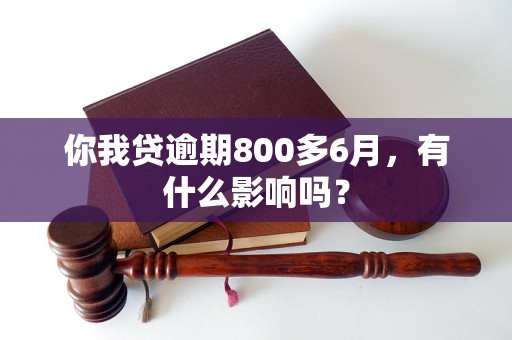 你我贷逾期800多6月，有什么影响吗？