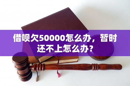 借呗欠50000怎么办，暂时还不上怎么办？