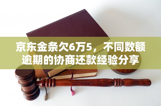 京东金条欠6万5，不同数额逾期的协商还款经验分享