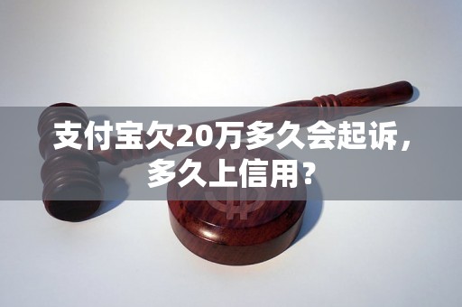 支付宝欠20万多久会起诉，多久上信用？