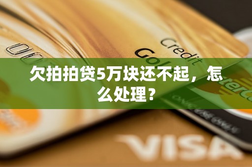 欠拍拍贷5万块还不起，怎么处理？