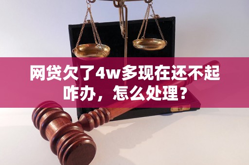 网贷欠了4w多现在还不起咋办，怎么处理？