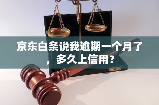 京东白条说我逾期一个月了，多久上信用？