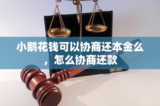 小鹅花钱可以协商还本金么，怎么协商还款