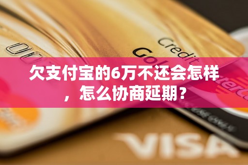 欠支付宝的6万不还会怎样，怎么协商延期？