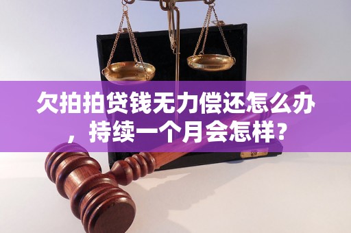 欠拍拍贷钱无力偿还怎么办，持续一个月会怎样？