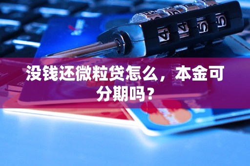 没钱还微粒贷怎么，本金可分期吗？