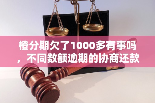 橙分期欠了1000多有事吗，不同数额逾期的协商还款经验分享