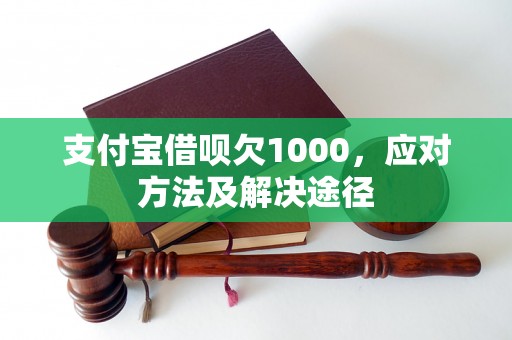 支付宝借呗欠1000，应对方法及解决途径