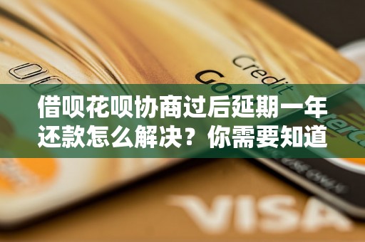 借呗花呗协商过后延期一年还款怎么解决？你需要知道的全部解决方法