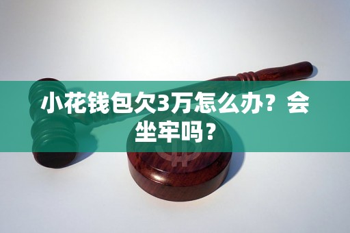 小花钱包欠3万怎么办？会坐牢吗？